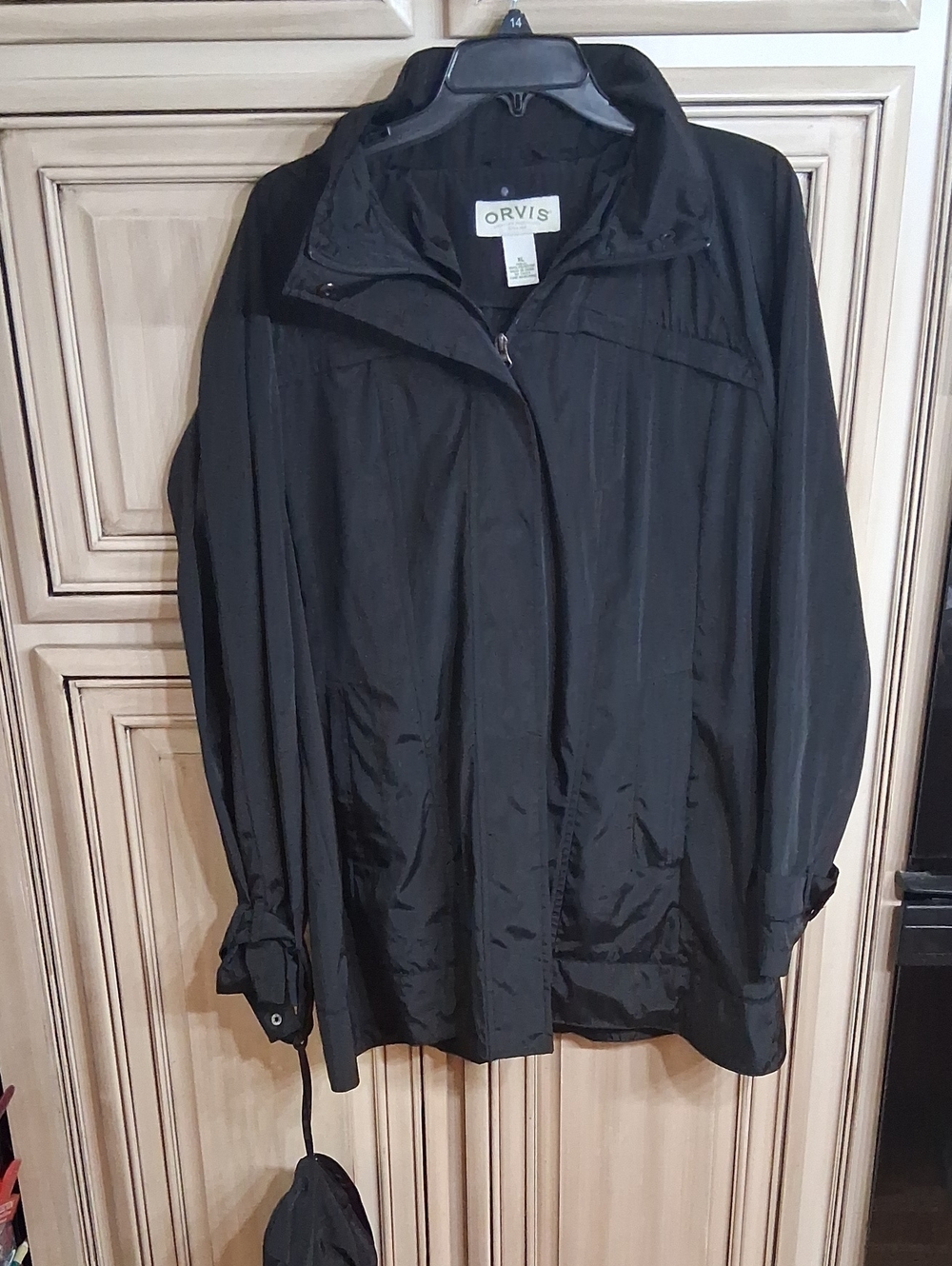 Orvis Women's Black Trench-Style Lightweight Coat - Size XL